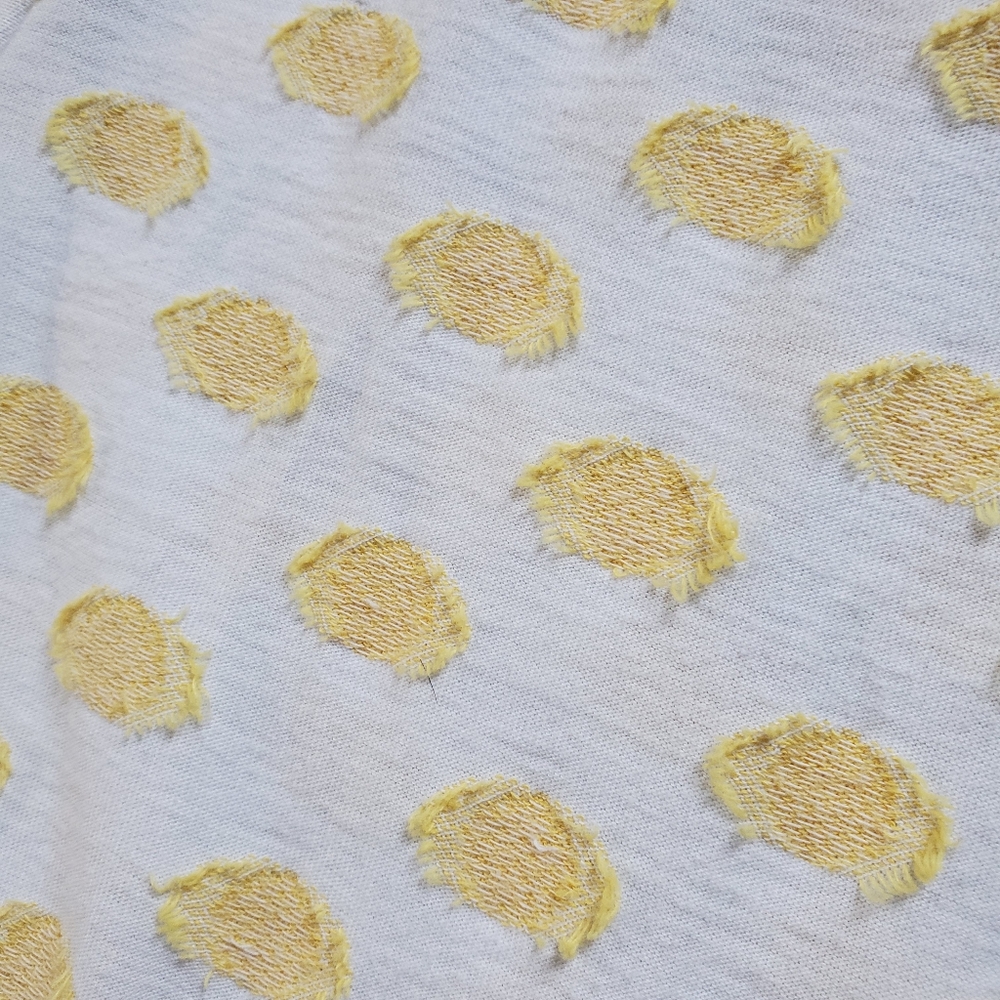 Women's LOFT clip dot peplum blouse. Medium. Like new.‎ Polka dots yellow white - Picture 4 of 8